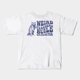 Weird Teachers Build Characters Retro Tshirt, Vintage Raccoon Shirt, Trash Panda Shirt, Funny Kids T-Shirt